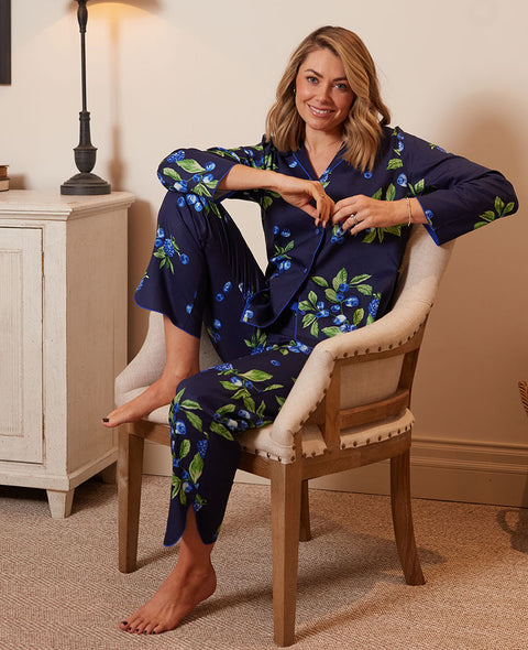 Midnight Berry Womens Fruit Print Pyjama Set