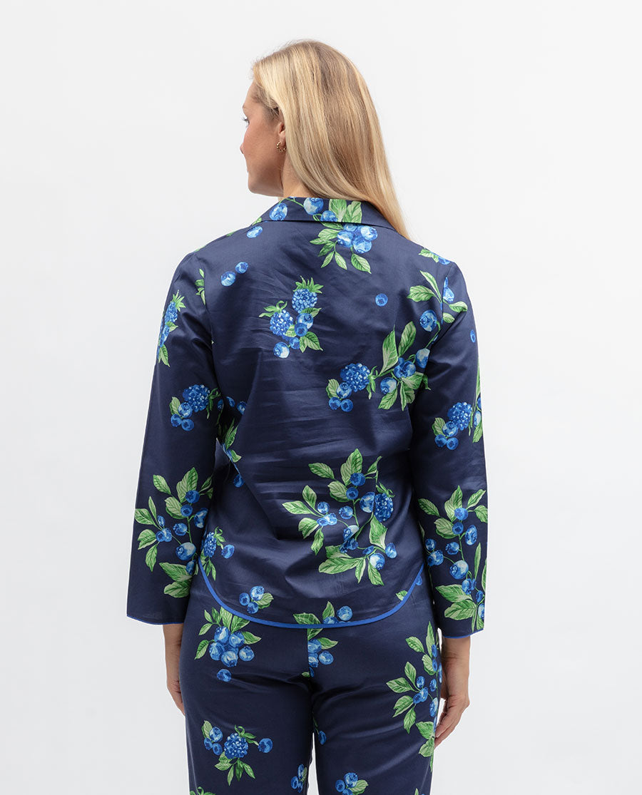 Midnight Berry Womens Fruit Print Pyjama Top