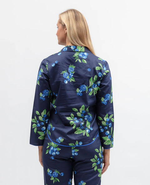 Midnight Berry Womens Fruit Print Pyjama Top