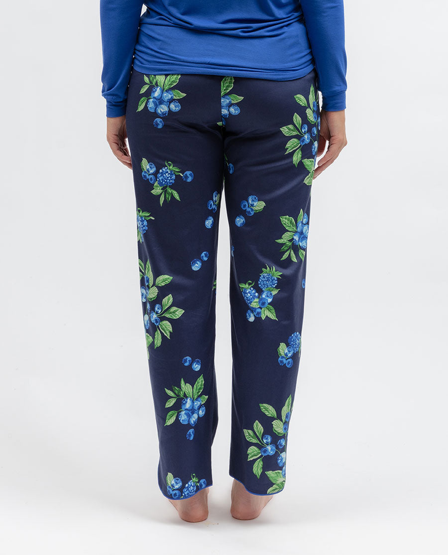 Midnight Berry Womens Fruit Print Pyjama Bottoms