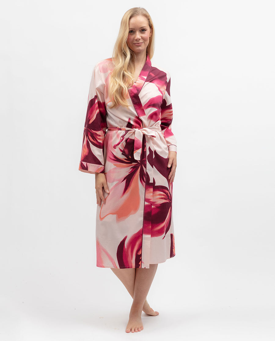 Blush Botanica Womens Floral Print Long Dressing Gown