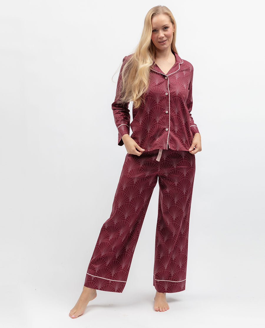 Blush Botanica Womens Geo Print Wide Leg Pyjama Set