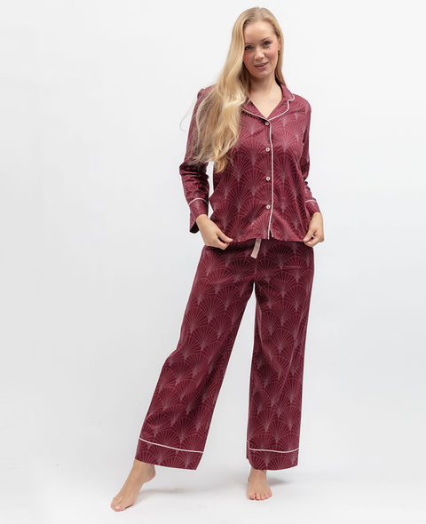Blush Botanica Womens Geo Print Wide Leg Pyjama Set