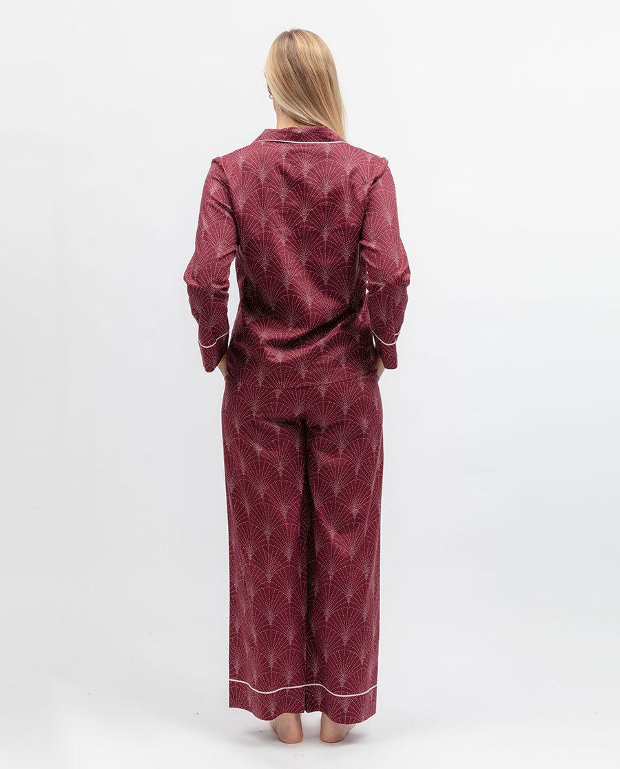 Womens Geo Print Pyjama Top