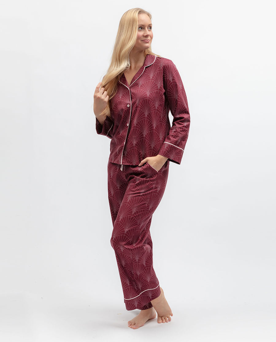Womens Geo Print Pyjama Top