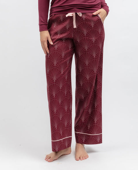 Blush Botanica Womens Geo Print Wide Leg Pyjama Bottoms