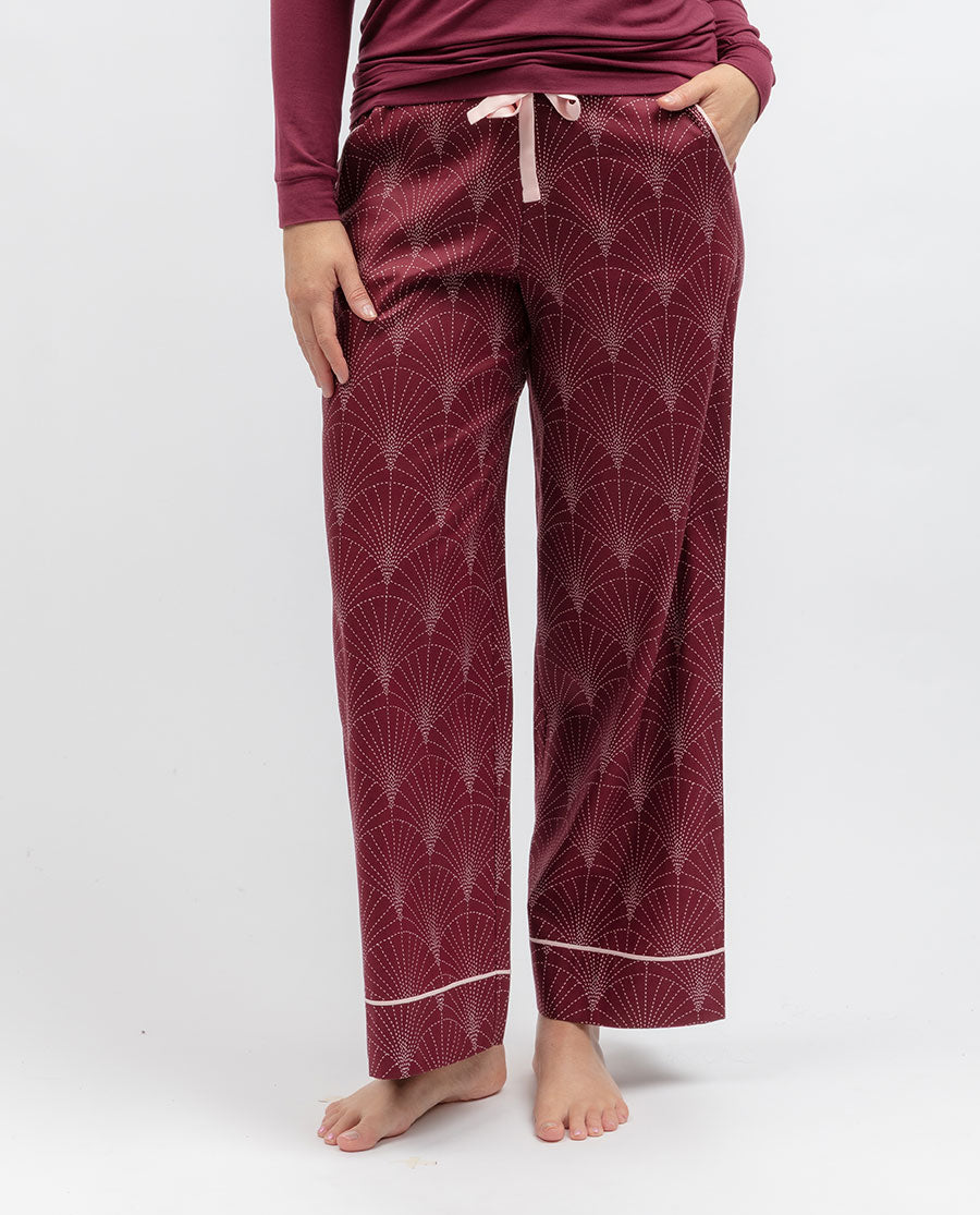 Blush Botanica Womens Geo Print Wide Leg Pyjama Bottoms