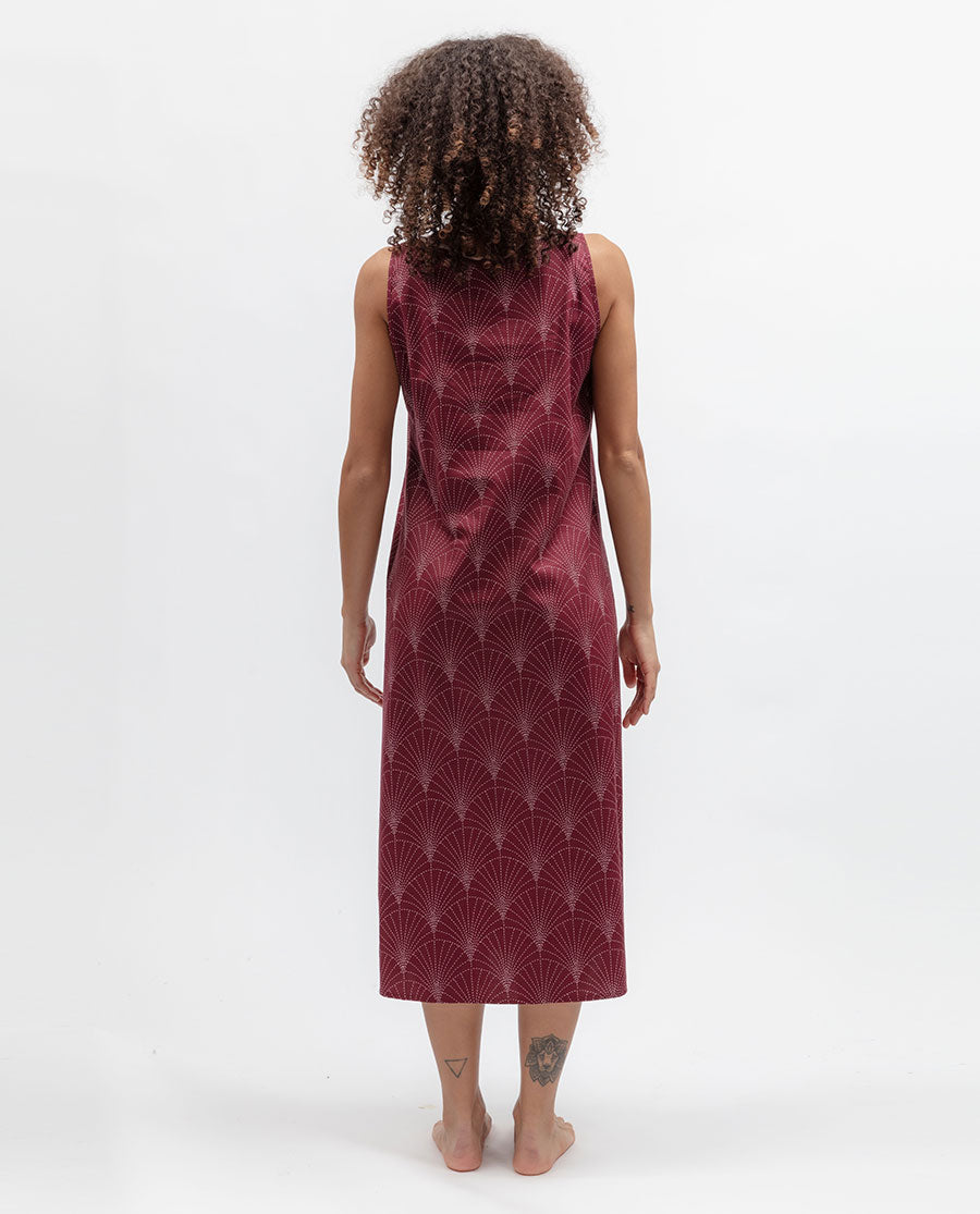 Womens Geo Print Long Nightdress