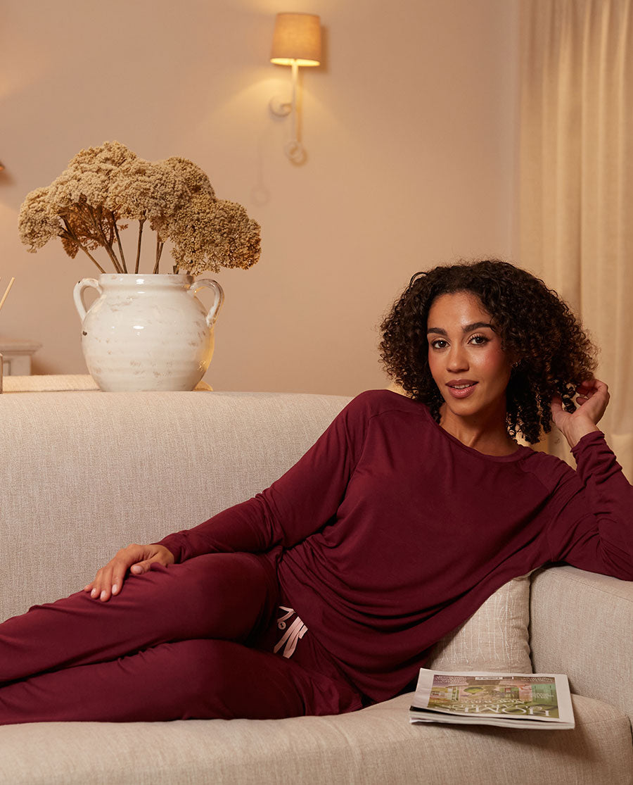 Blush Botanica Womens Slouch Jersey Pyjama Set