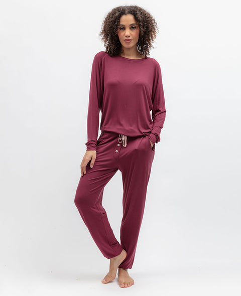 Blush Botanica Womens Slouch Jersey Pyjama Set