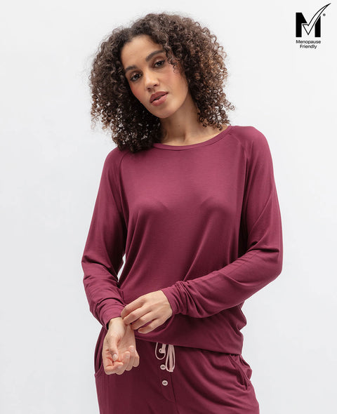 Blush Botanica Womens Slouch Jersey Pyjama Top