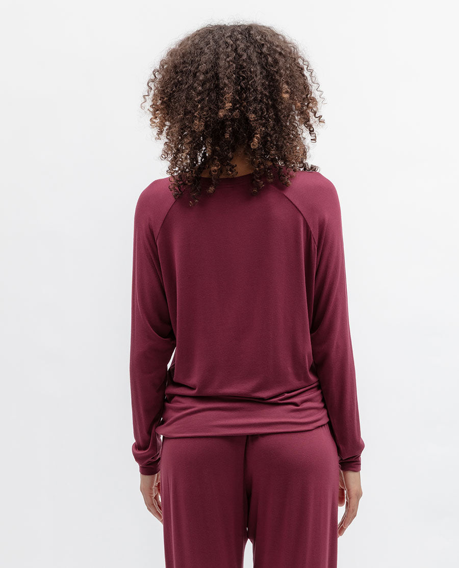 Blush Botanica Womens Slouch Jersey Pyjama Top