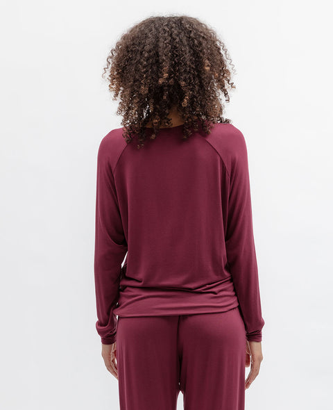 Blush Botanica Womens Slouch Jersey Pyjama Top