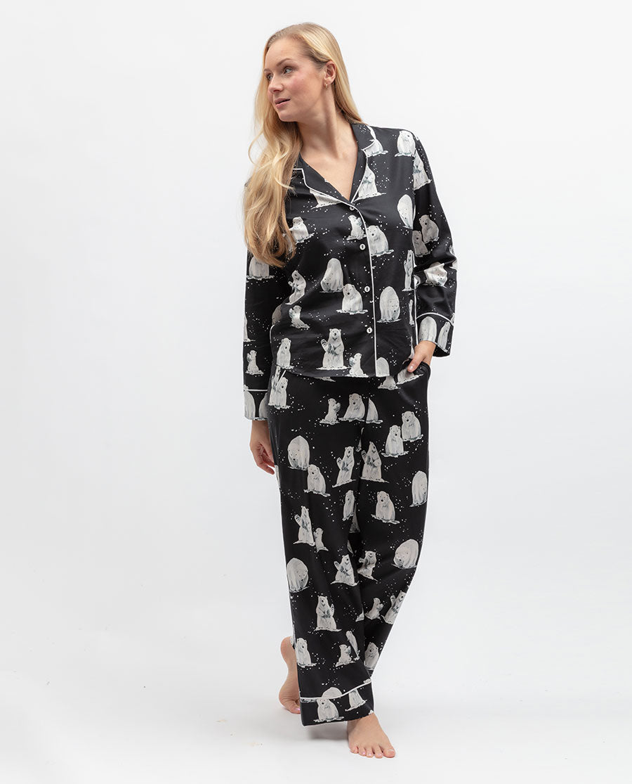 Womens Polar Bear Print Pyjama Top