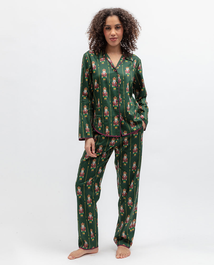 Womens Nutcracker Print Pyjama Set