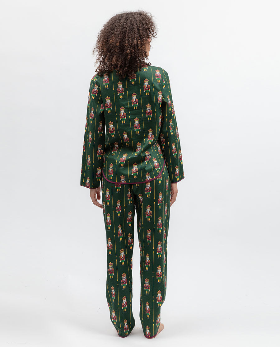 Womens Nutcracker Print Pyjama Top