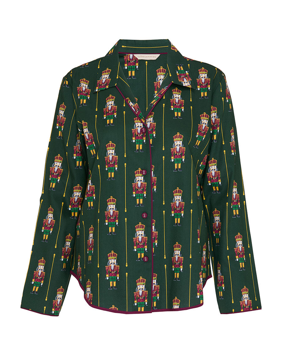 Womens Nutcracker Print Pyjama Top