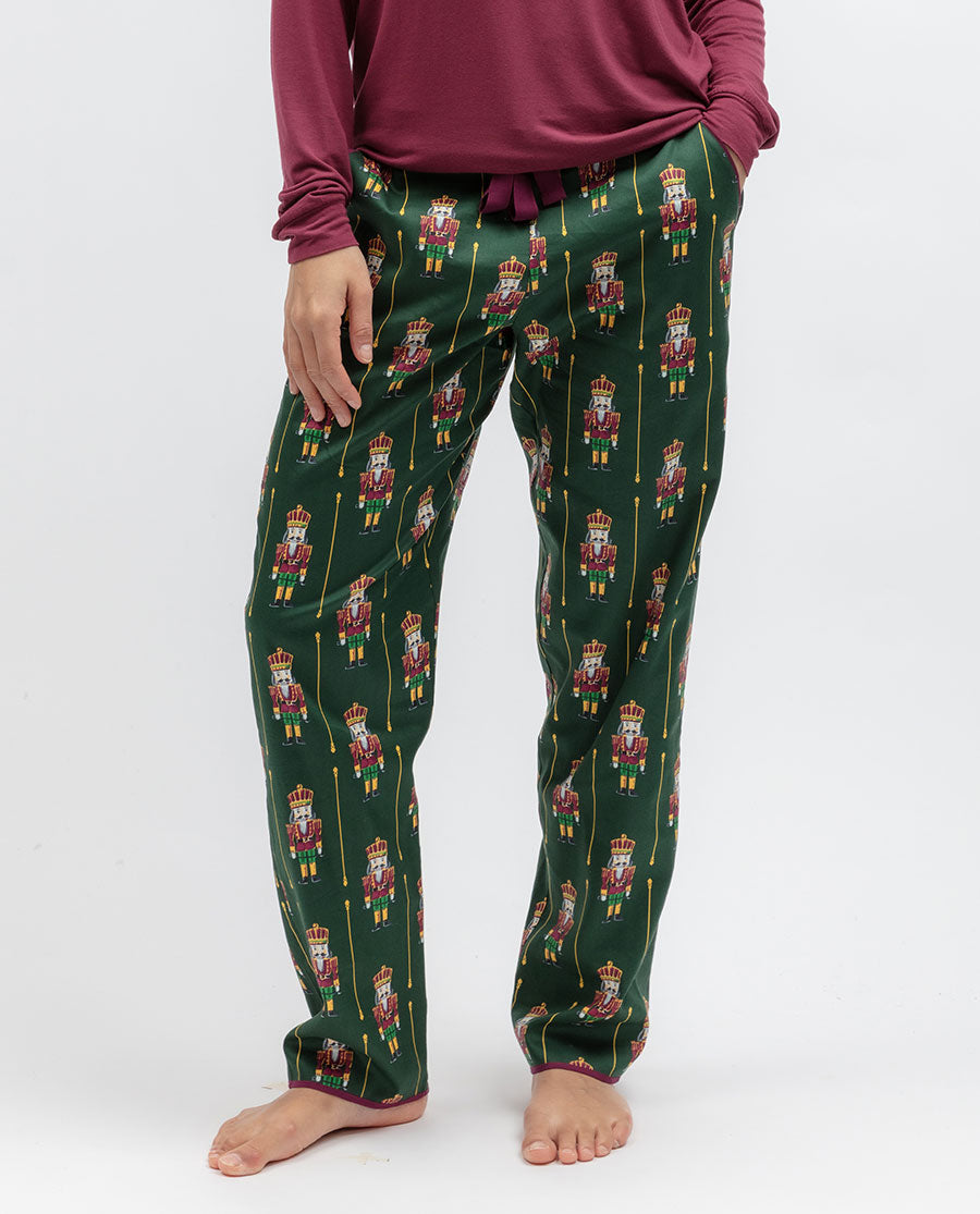 Womens Nutcracker Print Pyjama Bottoms