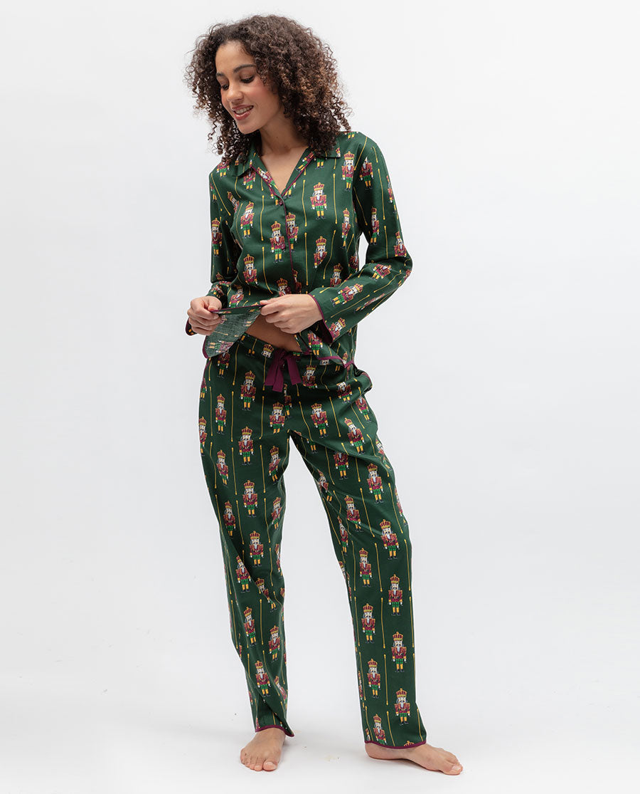 Womens Nutcracker Print Pyjama Bottoms