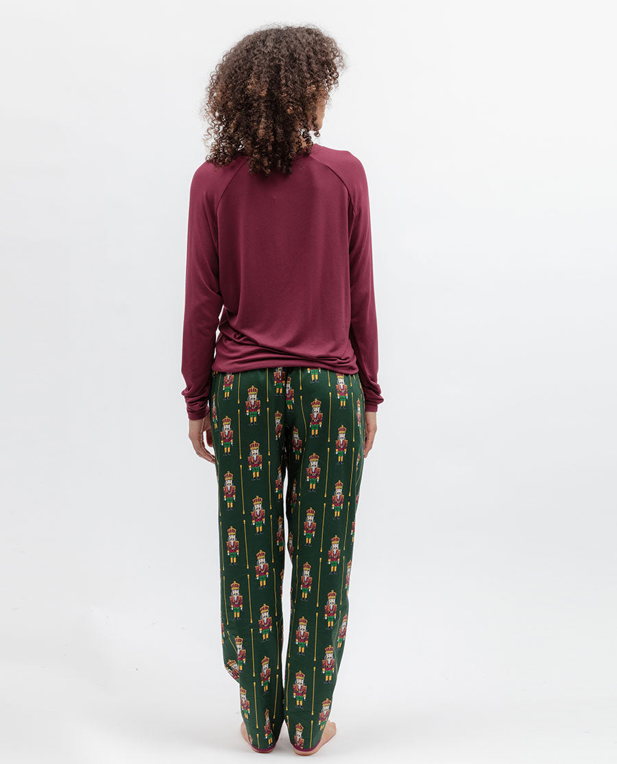 Womens Nutcracker Print Pyjama Bottoms