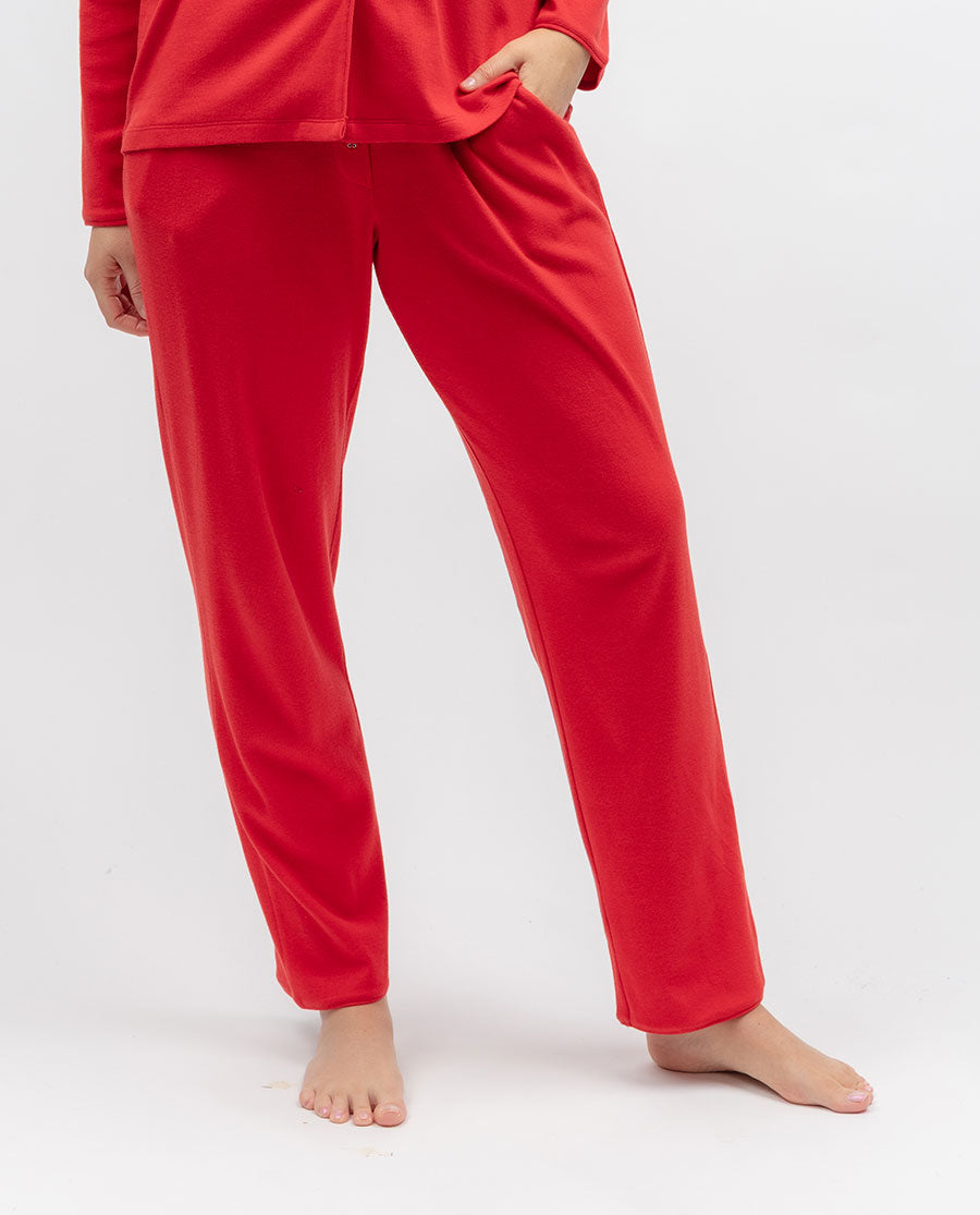 Womens Ribbed Jersey Pyjama Bottoms