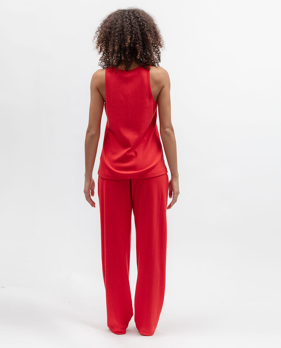Womens Ribbed Jersey Pyjama Bottoms