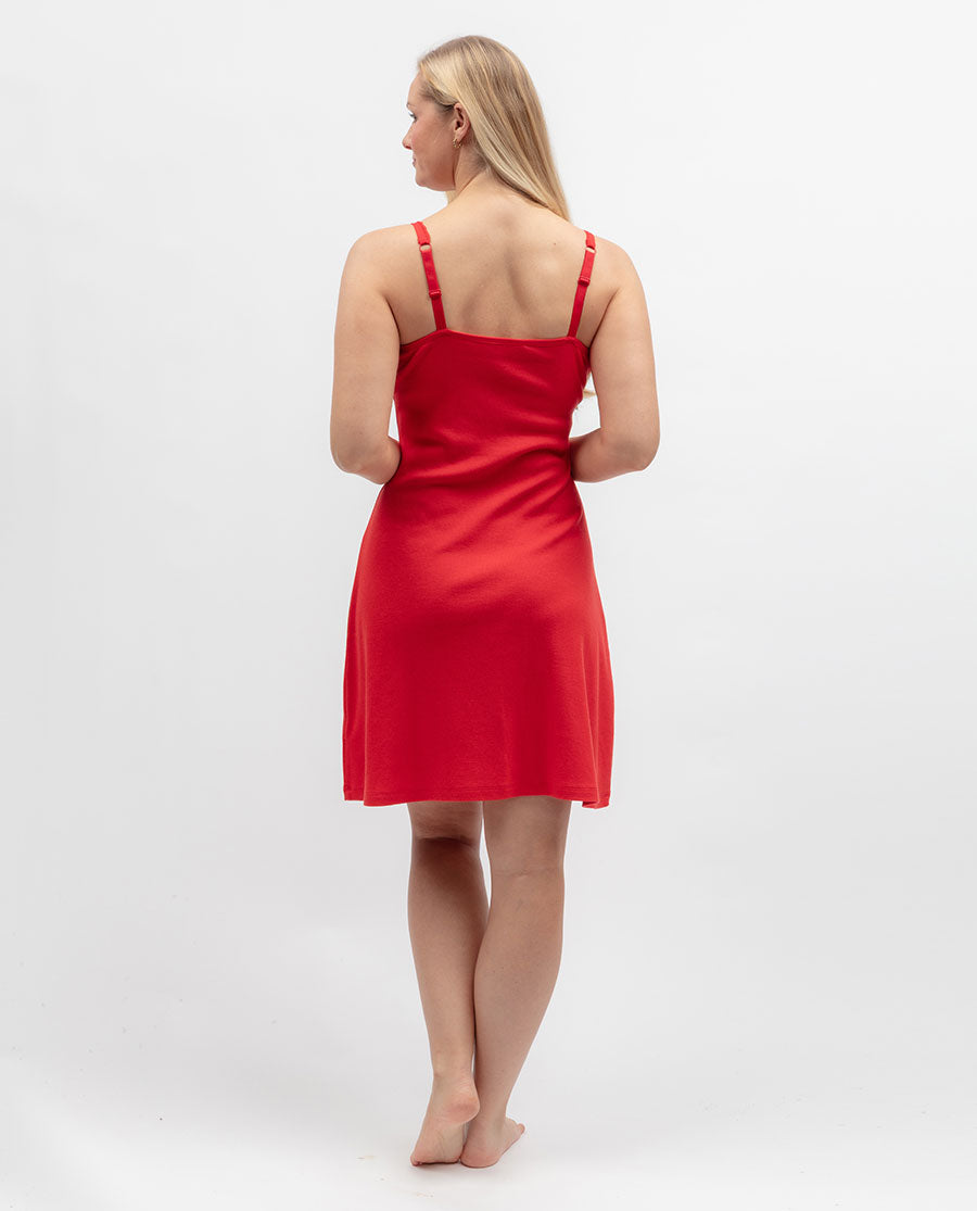 Womens Ribbed Jersey Hidden Support Short Nightdress