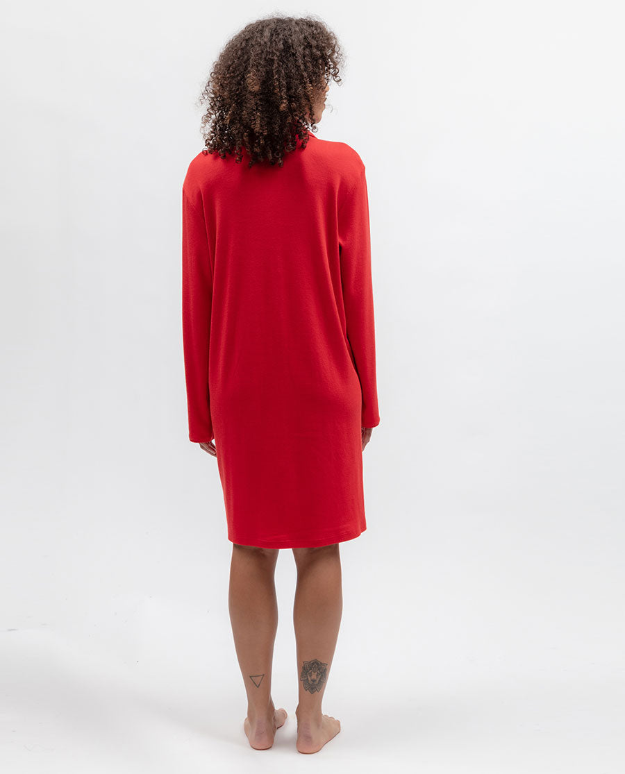 Womens Ribbed Jersey Nightshirt