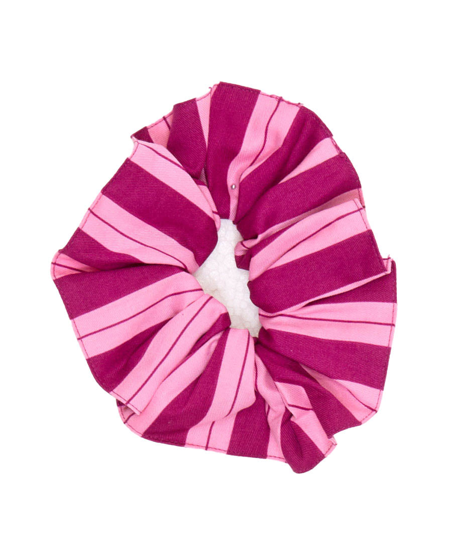 Belle Printed Stripe Scrunchie