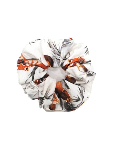 Pumpkin Spice Red Panda Printed Jersey Scrunchie