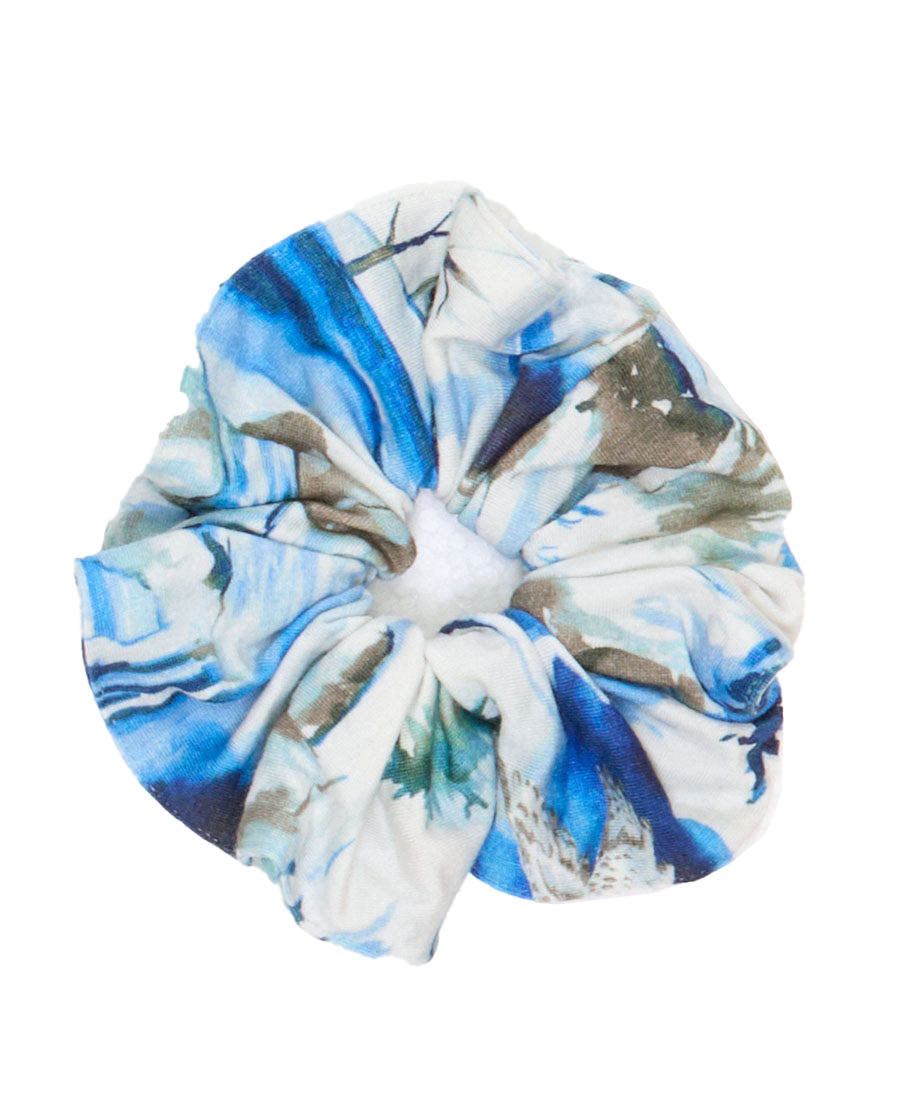 Womens Winterscape Printed Jersey Scrunchie