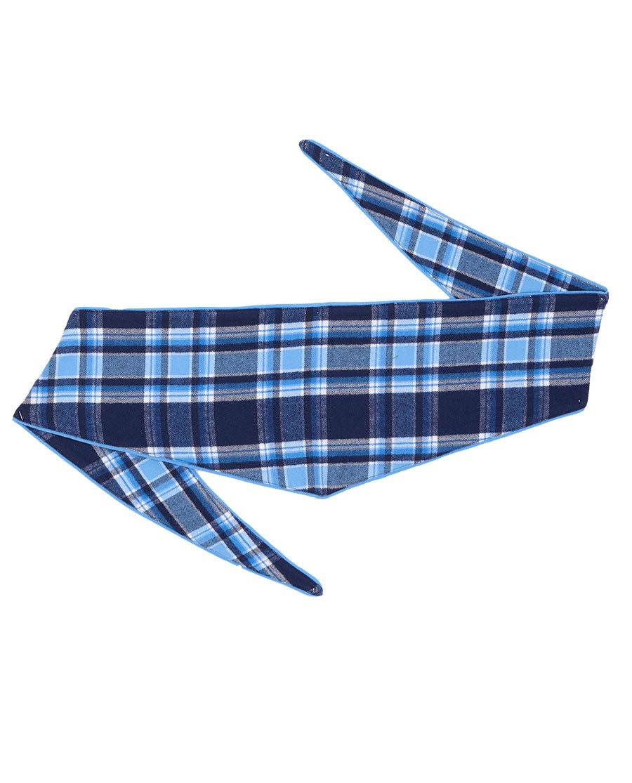 Blue Brushed Check Dog-Neckerchief