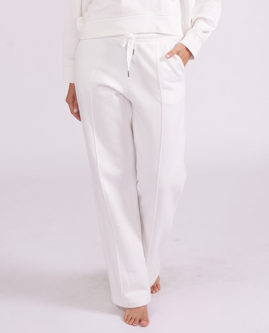 The Lounge Edit Womens White Jersey Wide Leg Joggers