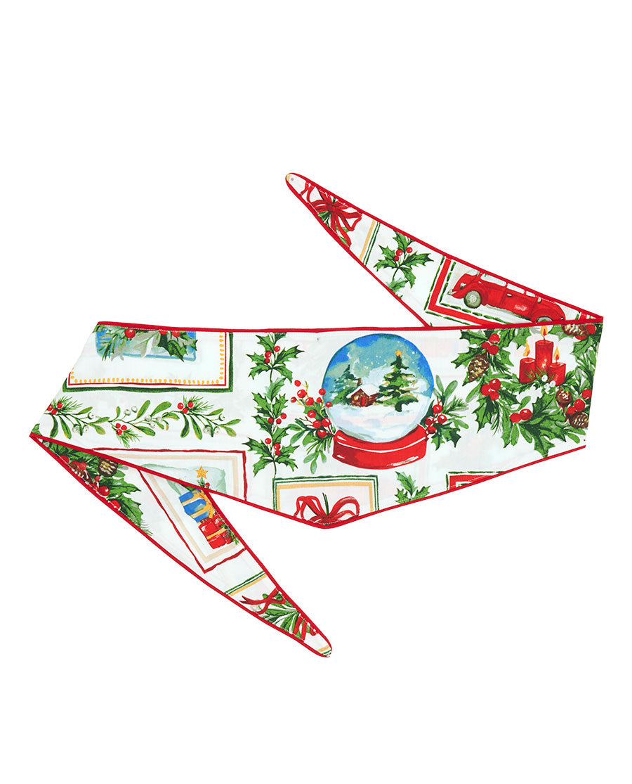 Christmas Postcard Print Dog-Neckerchief
