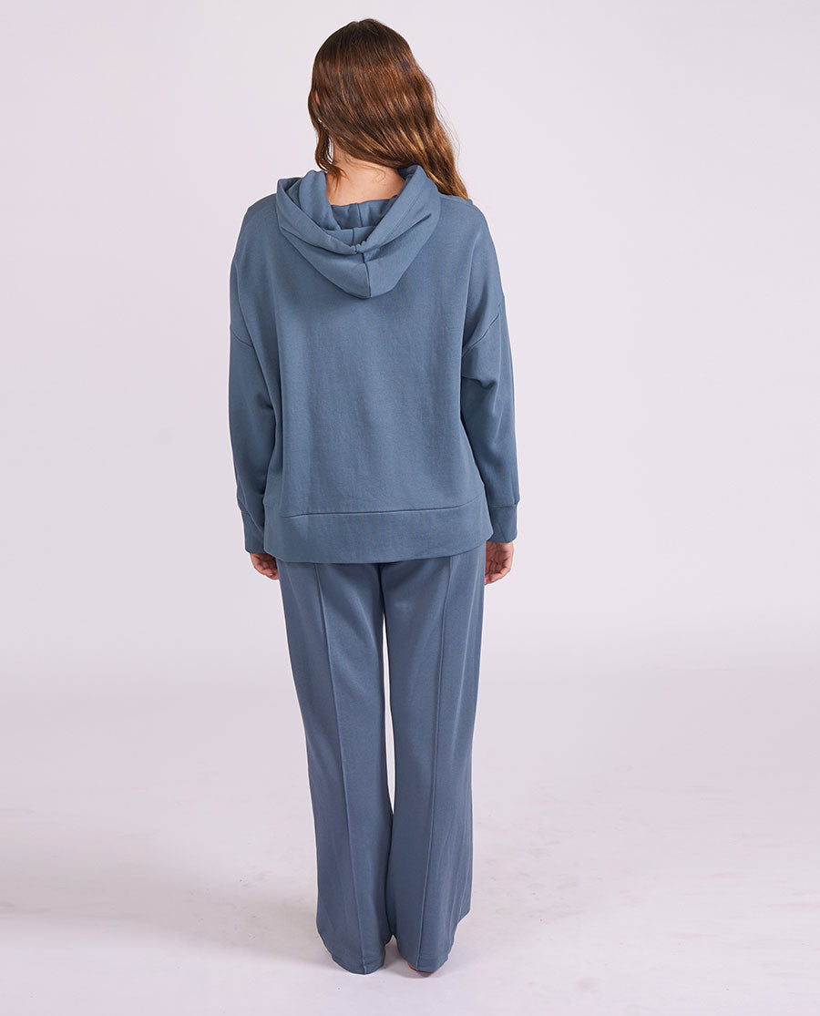 Womens Smoky Blue Lounge Hoodie and Joggers Set