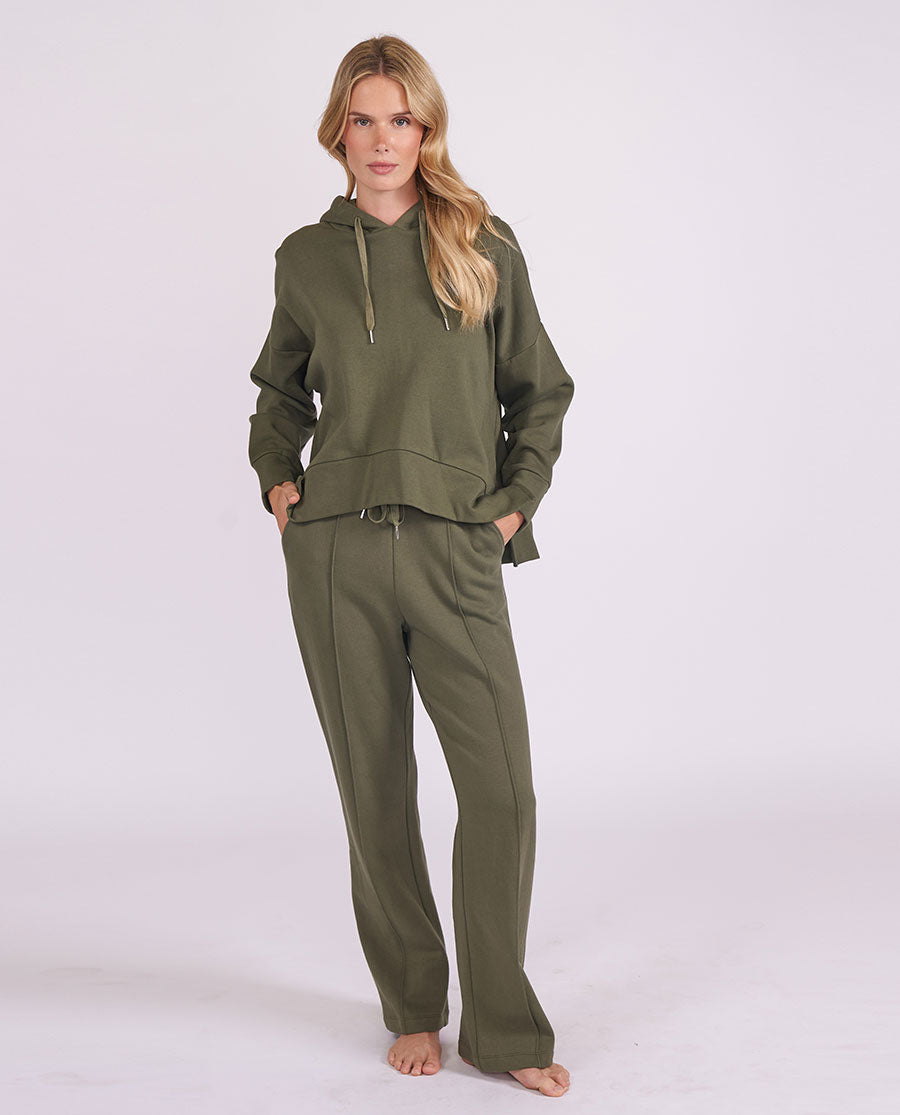 Womens Olive Lounge Hoodie and Joggers Set