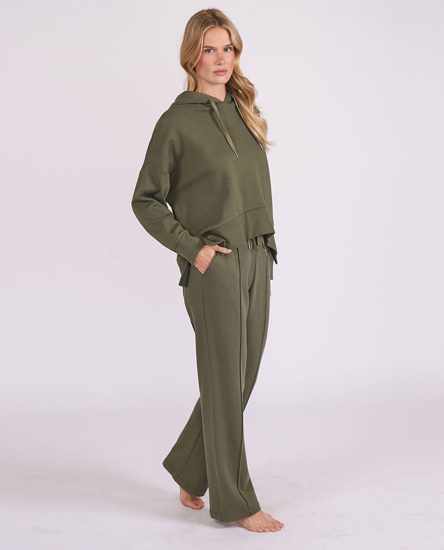 Womens Olive Lounge Hoodie and Joggers Set