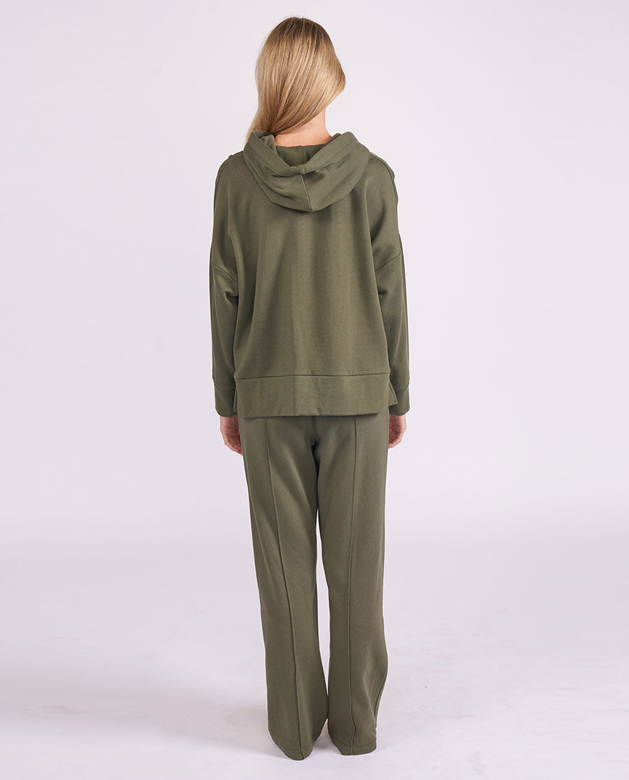 Womens Olive Lounge Hoodie and Joggers Set