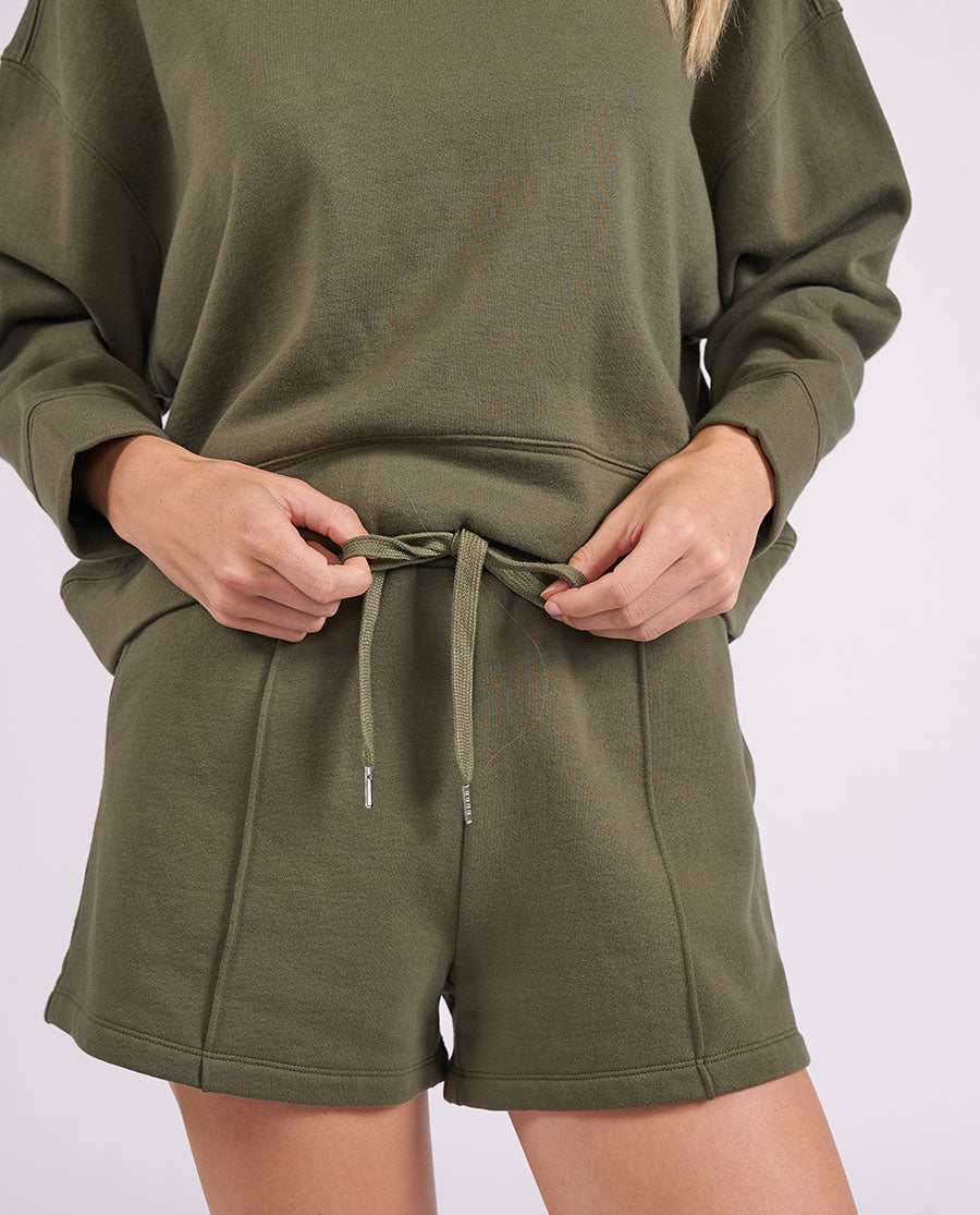Womens Olive Green Jersey Shorts