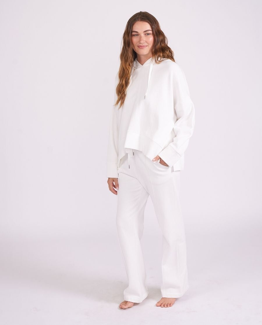 Womens White Lounge Hoodie and Joggers Set