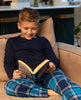 Kids Unisex Jersey T-shirt and Blue Check Pyjama Set