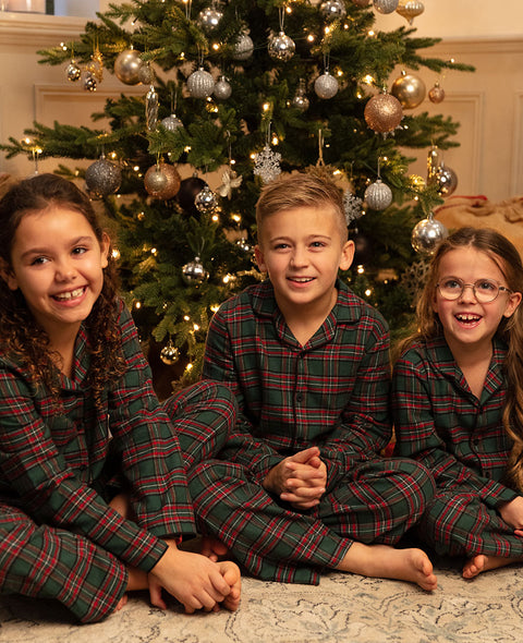 Whistler Kids Ensemble pyjama unisexe vert foncé à carreaux mélangés
