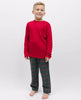 Whistler Kids Unisex-Set aus rotem Jersey-T-Shirt und supergemütlichem, kariertem Pyjama