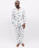 Whistler Mens White Mix Ski Print Pyjama Set