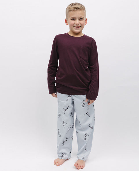 Spencer Boys Jersey T-shirt and Football Print Pyjama Set