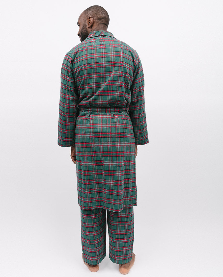 Whistler Mens Super Cosy Check Long Dressing Gown