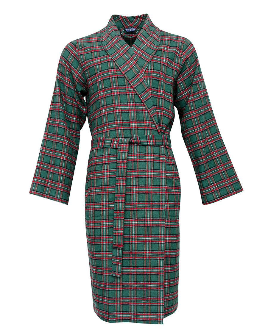 Whistler Mens Super Cosy Check Long Dressing Gown