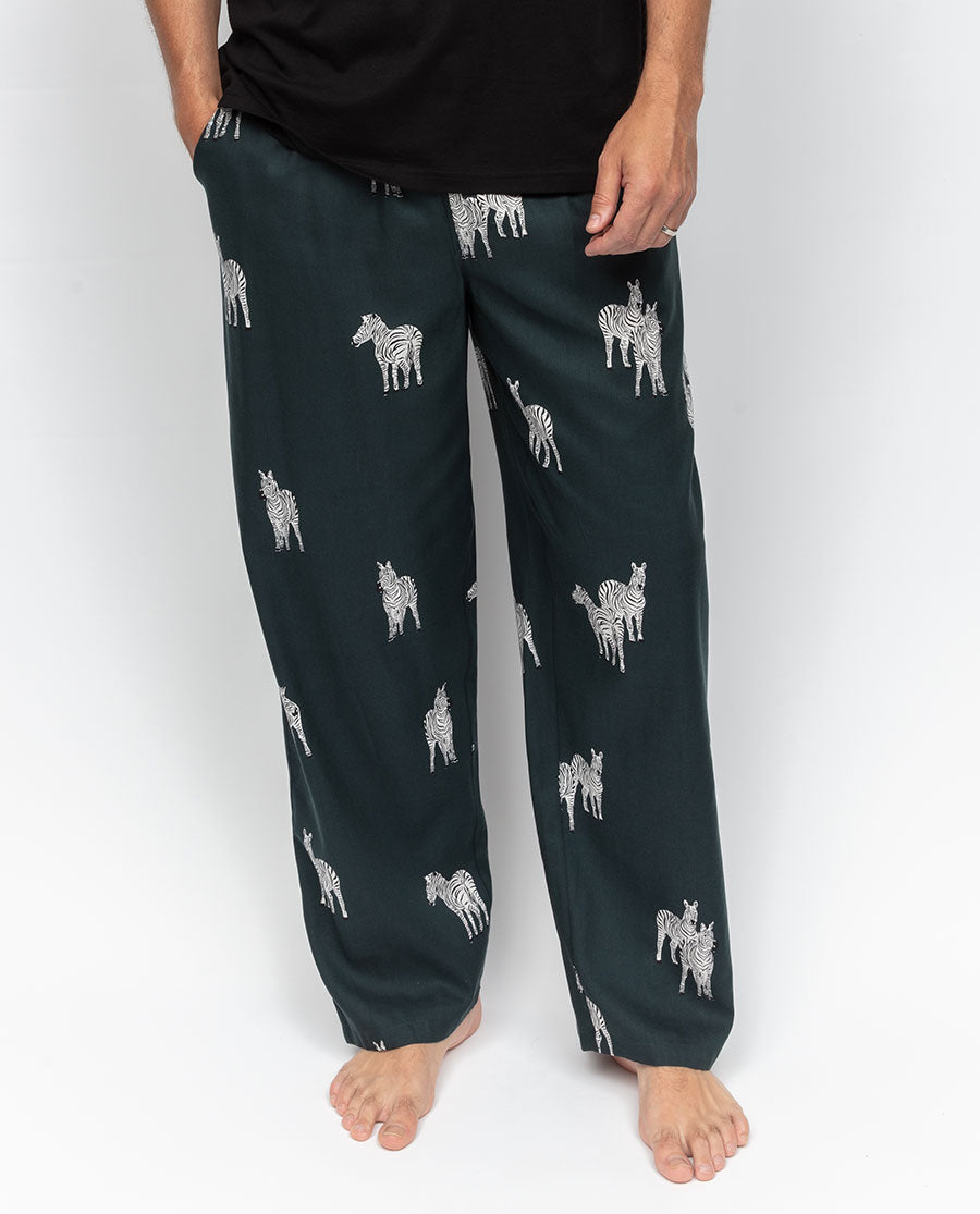 Blake Mens Zebra Print Pyjama Bottoms