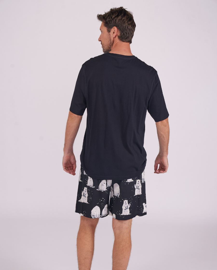 Mens Polar Bear Print Shorts