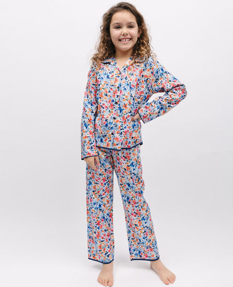 Bea Girls Ditsy Floral Print Pyjama Set